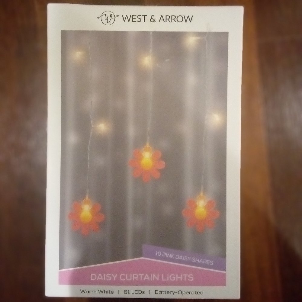 Daisy curtain lights by West & Arrow for girls room NEW
